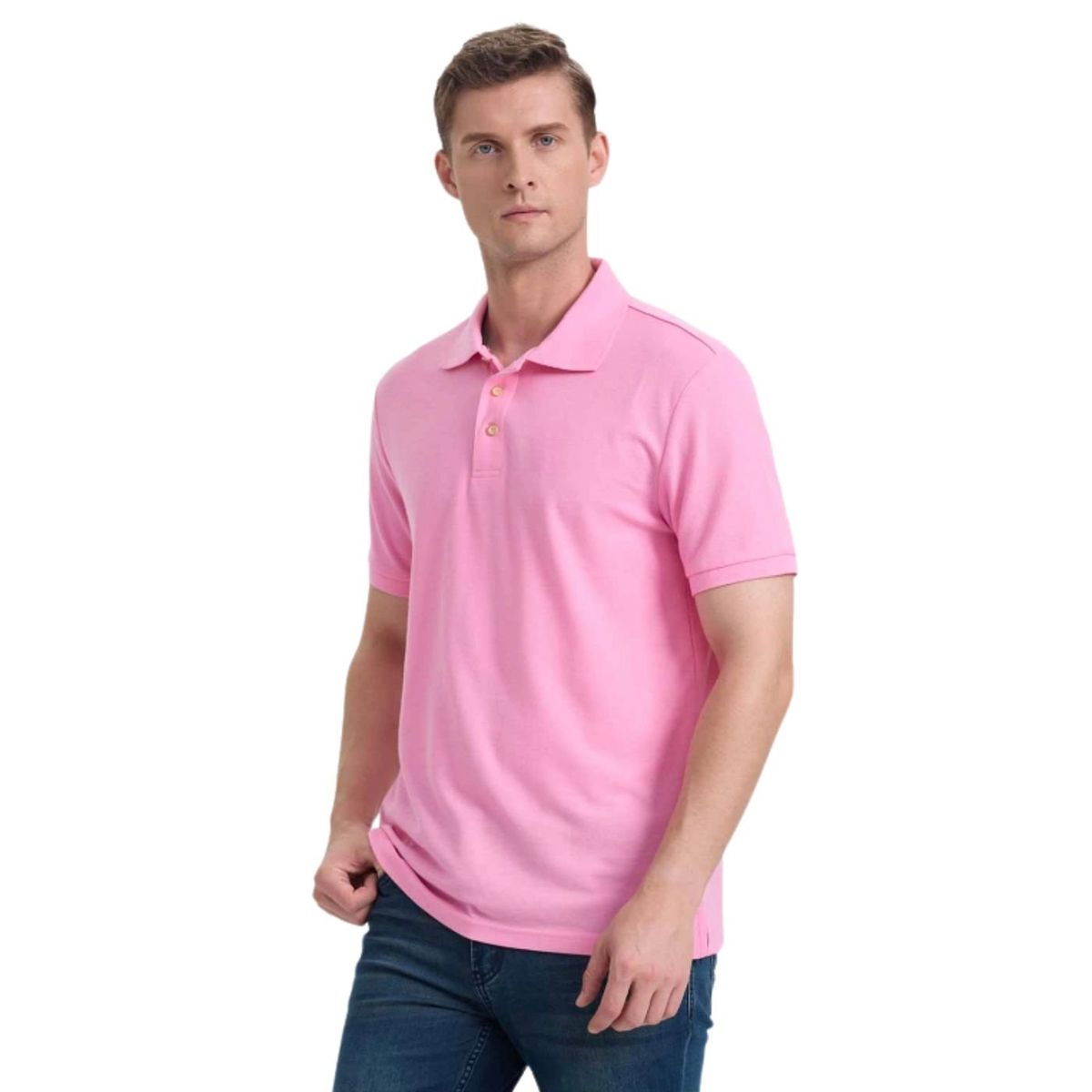 LIKE SHOP - Polera Piqué Hombre Textura Suave Botones Colores 001