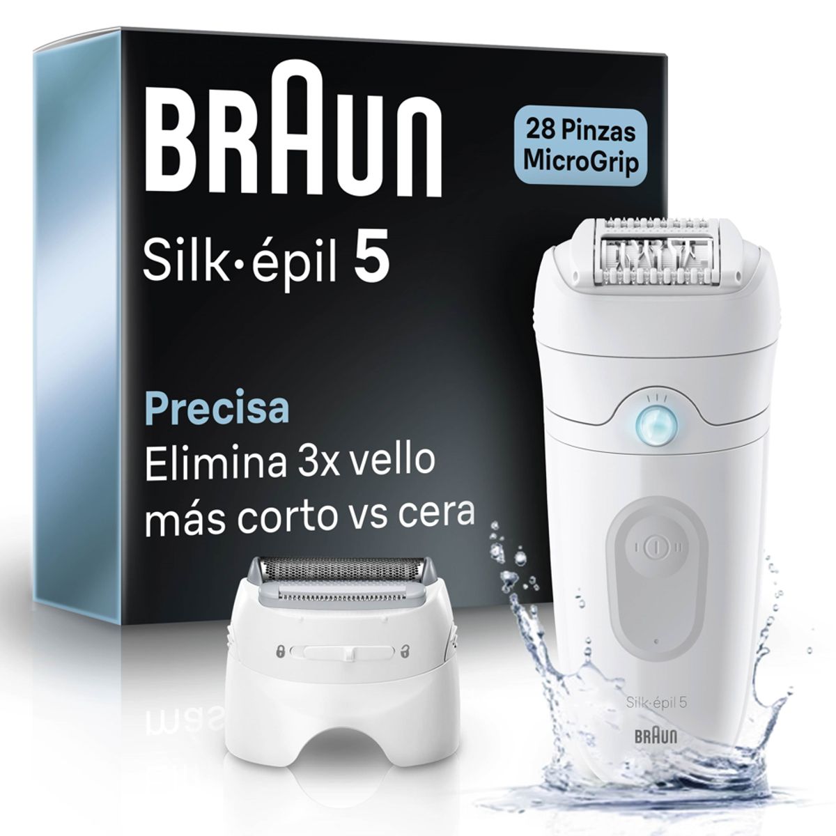 BRAUN - Depiladora Electrica Braun Silk Épil 5 Gris Inalámbrica