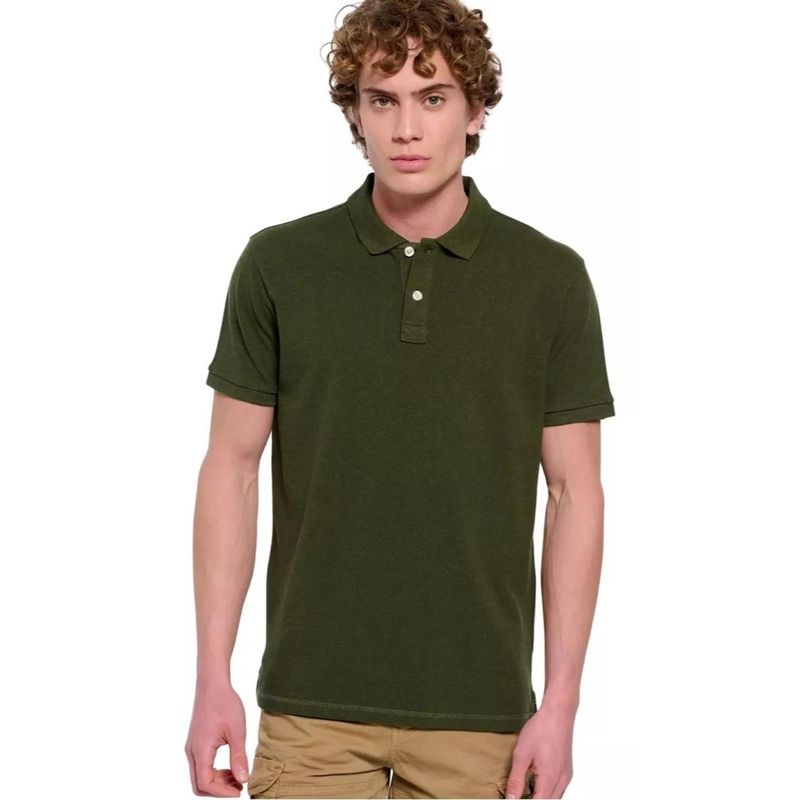 MPROPIA - Polera Piqué Hombre Textura Suave Botones 001