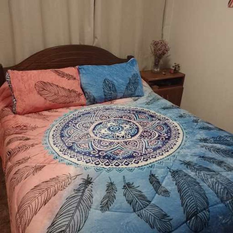 GENERICO - PLUSH POLAR MANDALA BI COLOR F069  DOS PLAZAS