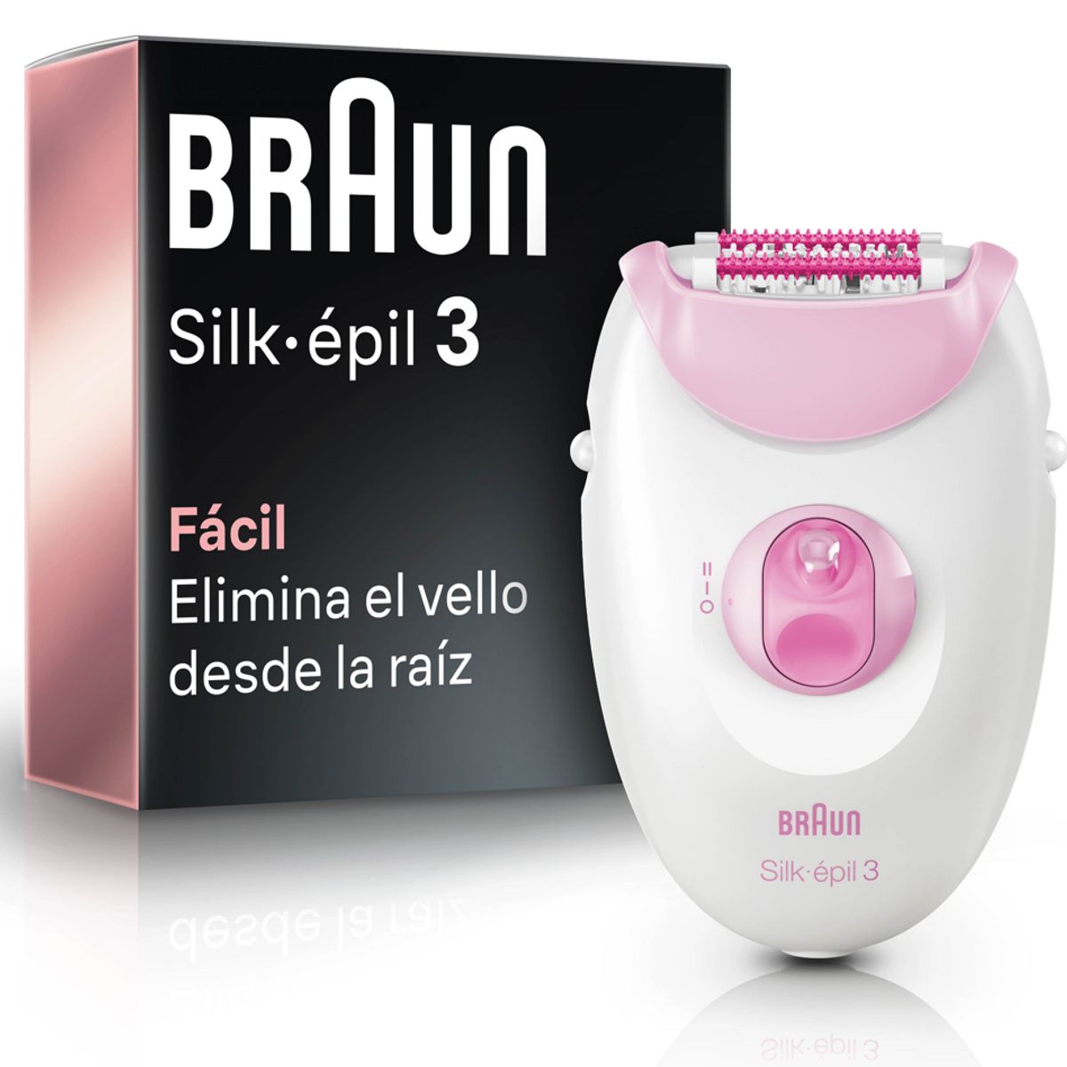 BRAUN - Depiladora Eléctrica Braun Silk Épil 3 Rosada