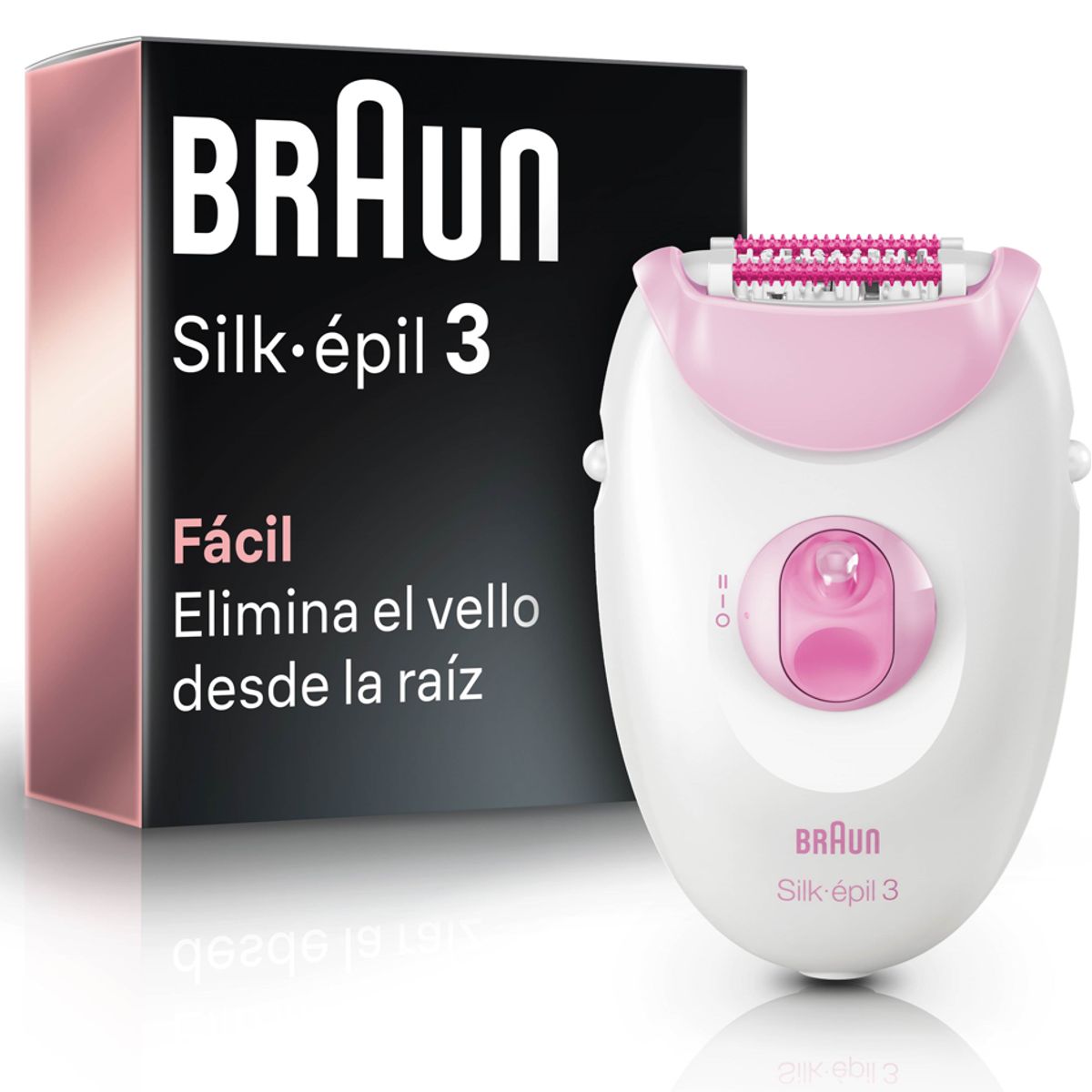 BRAUN - Depiladora Eléctrica Braun Silk Épil 3 Rosada