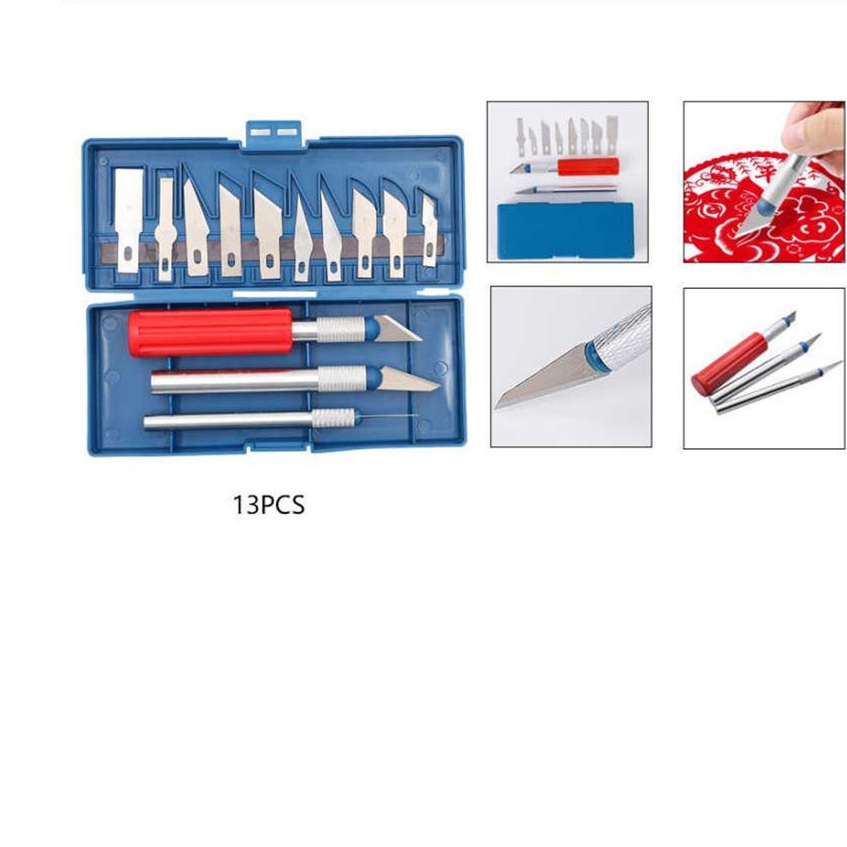 GENERICO - Kit Cuchillos Esculpir 13 Pzs Cortador Grabador
