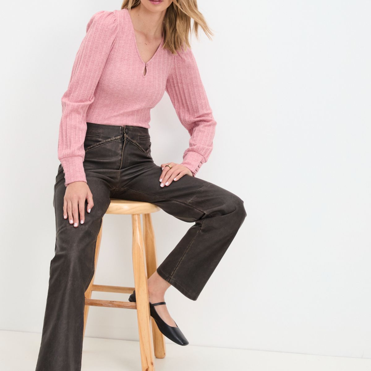 IO - Polera Manga Larga Rosado Mujer Io