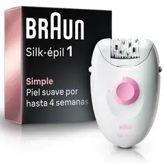 BRAUN - Depiladora Electrica Silk Épil 1 Rosa