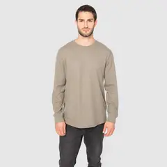 BUBBA - Polera Manga Larga Waffle Greig Black