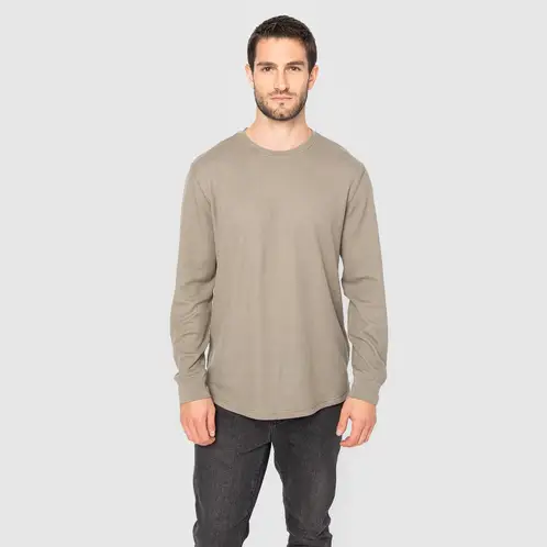 BUBBA - Polera Manga Larga Waffle Greig Black