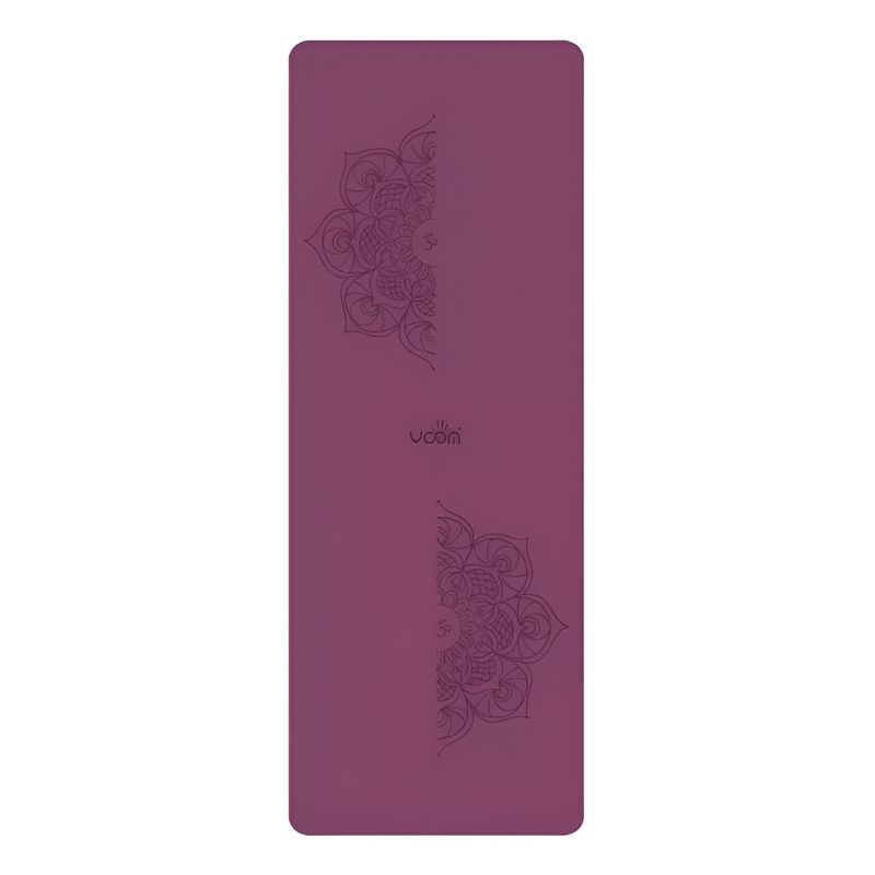 GENERICO - Mat Yoga Caucho Natural Para Ejercicios 5mm - Funda-Violeta