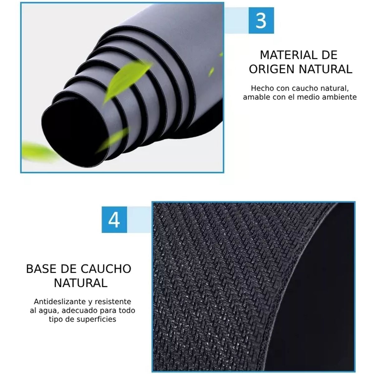 GENERICO - Mat Yoga Caucho Natural Para Ejercicios 5mm - Funda-Violeta