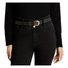 LORENZO DI PONTTI - Cinturón Con Strass Negro
