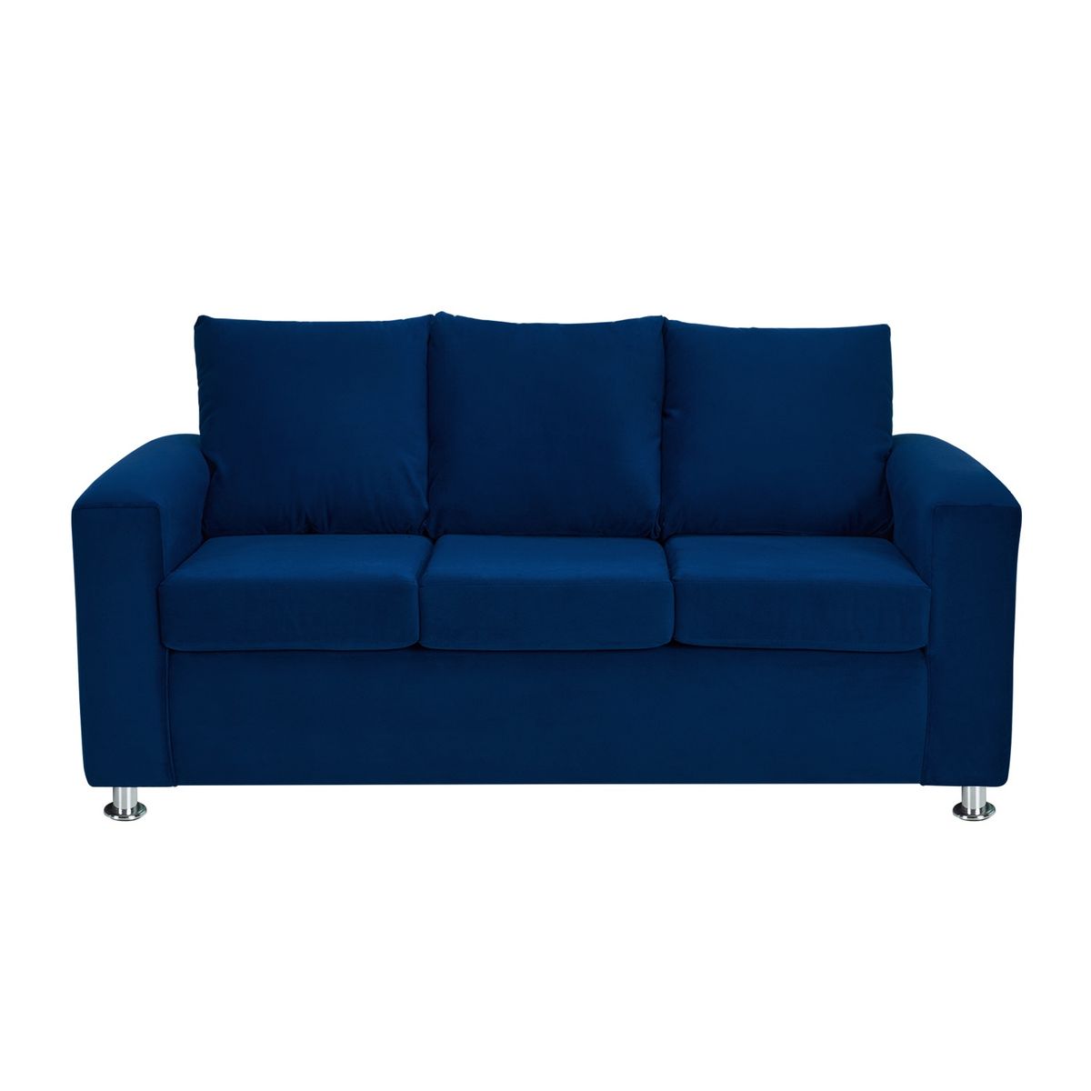 BODEVIR - Sofa Kendy 3C+2 Pouf Felpa 12 Azul Marino