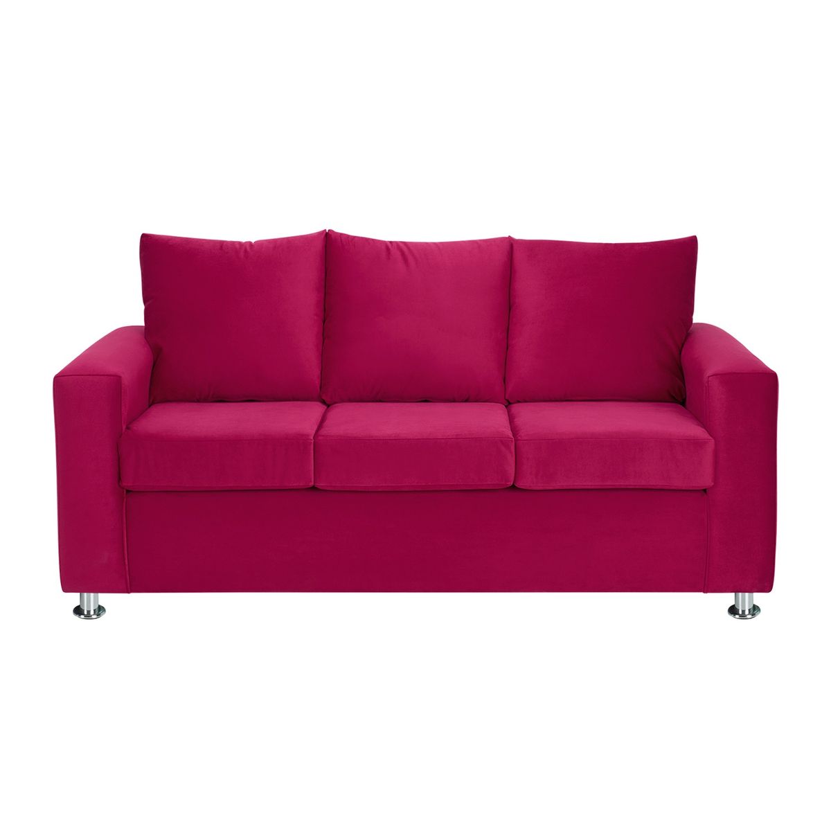 BODEVIR - Sofa Kendy 3C+2 Pouf Felpa 12 Burdeo