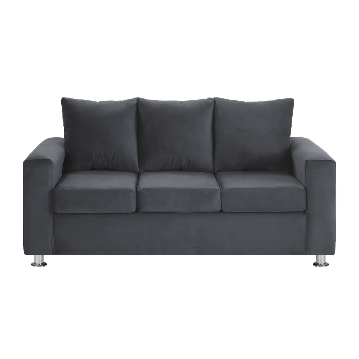BODEVIR - Sofa Kendy 3C+2 Pouf Felpa 12 Gris