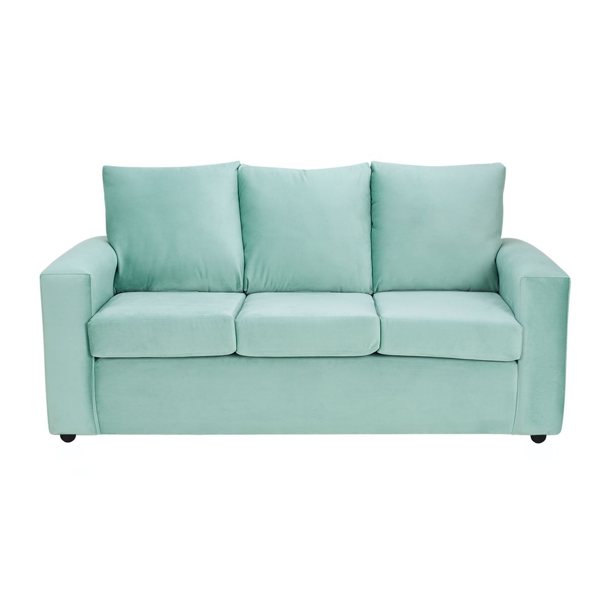 BODEVIR - Sofa Kendy 3C+2 Pouf Felpa 30 Verde Agua