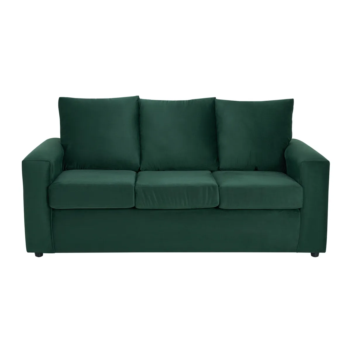 BODEVIR - Sofa Kendy 3C+2 Pouf Felpa 30 Verde Botella