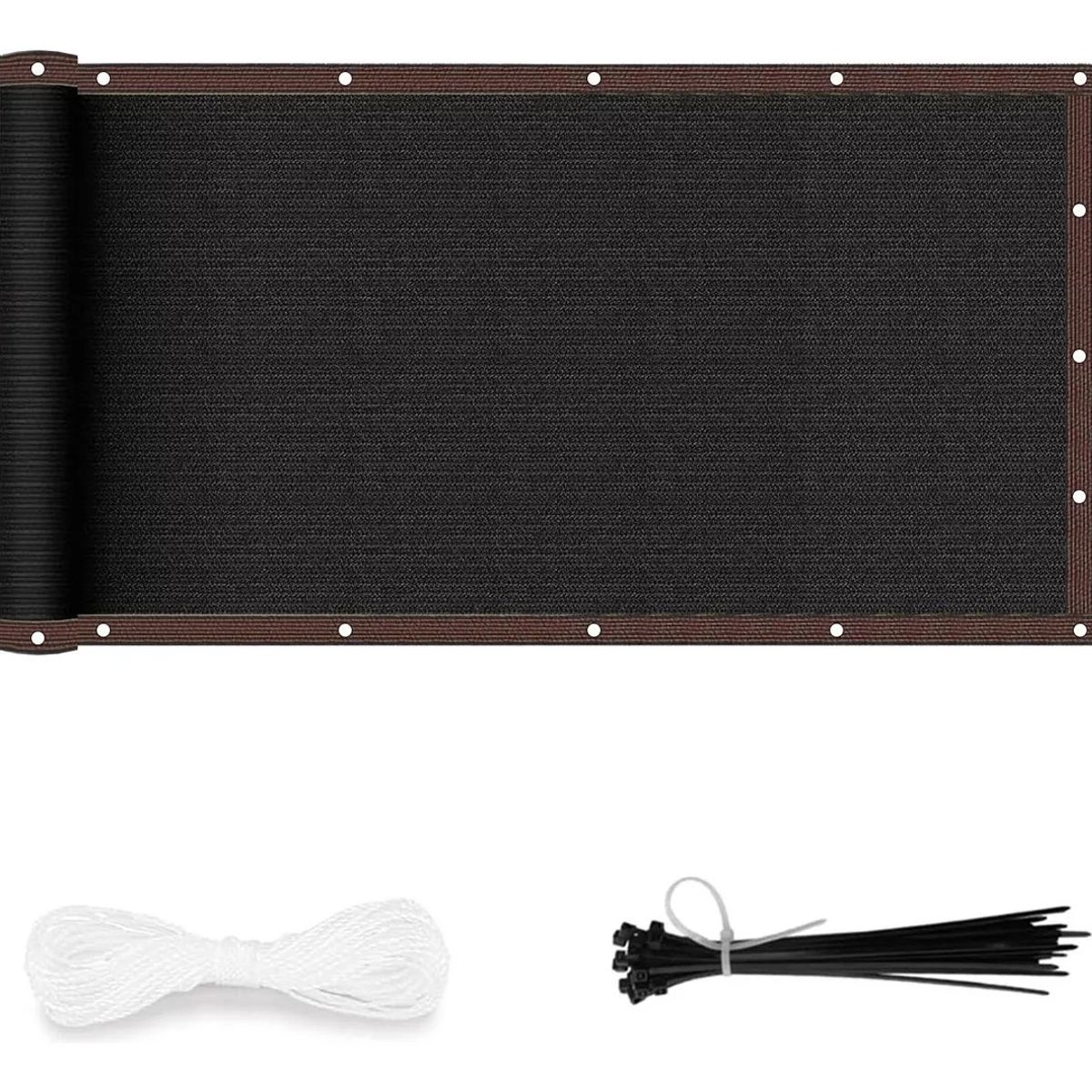 MUNDO MAGIA - Valla De Protección De Privacidad Con Fijaciones 1x5m Negro