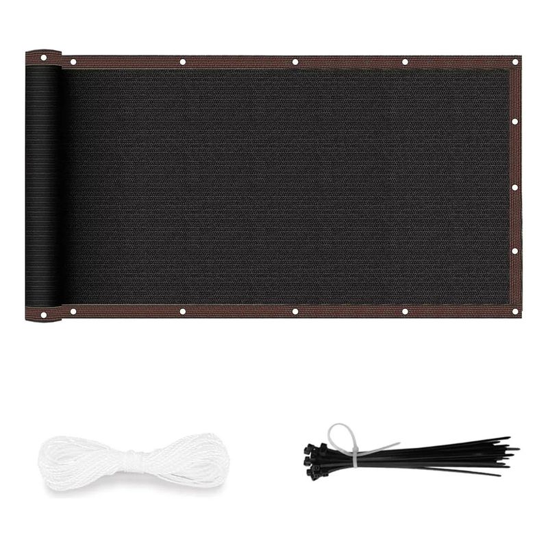 MUNDO MAGIA - Valla De Protección De Privacidad Con Fijaciones 1x5m Negro