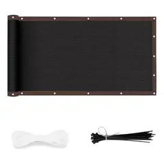 MUNDO MAGIA - Valla De Protección De Privacidad Con Fijaciones 1x5m Negro