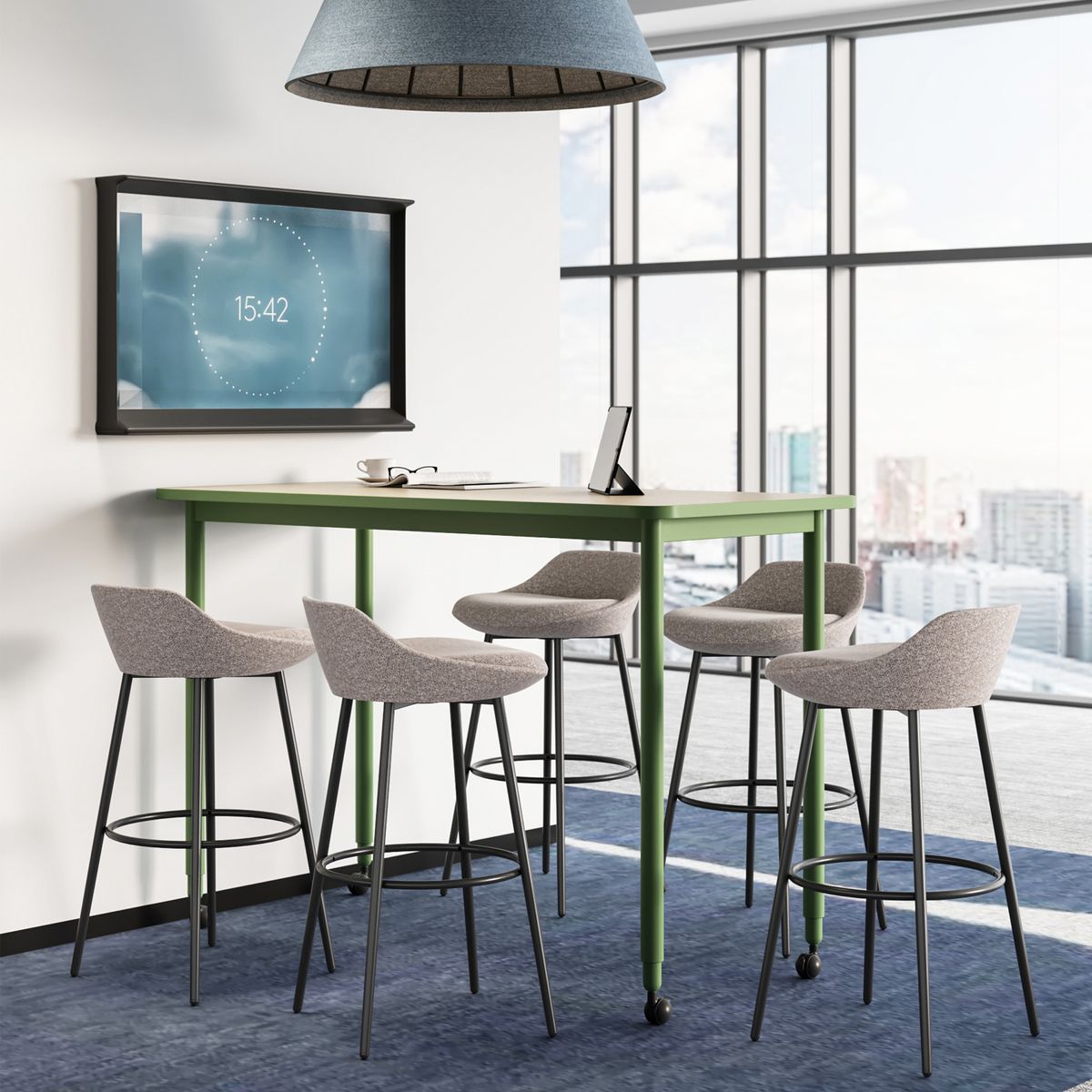 FORM OFFICE - Taburete Manhattan Gris Form