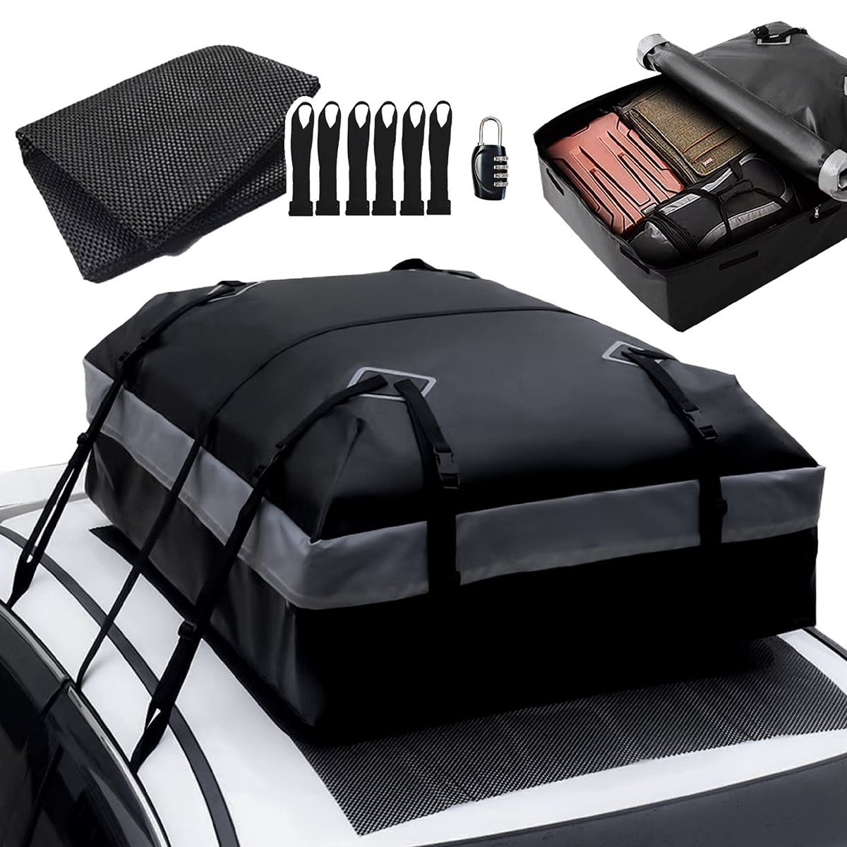 GALANTA - Bolso Porta Equipaje Techo Galanta Auto 550 L Impermeable
