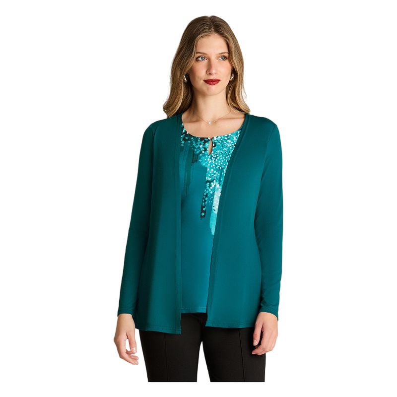 LORENZO DI PONTTI - Polera Polyspandex Twin Set Petróleo