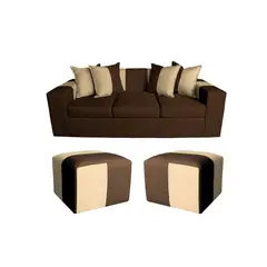 GENERICO - SOFA +2 PUFF BENJAMIN CAFE BEIGE