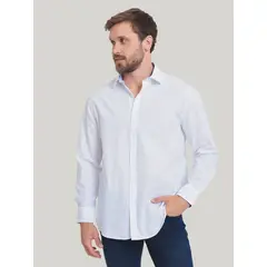 TOMMY HILFIGER - Camisa De Vestir Essential Con Logo Blanco