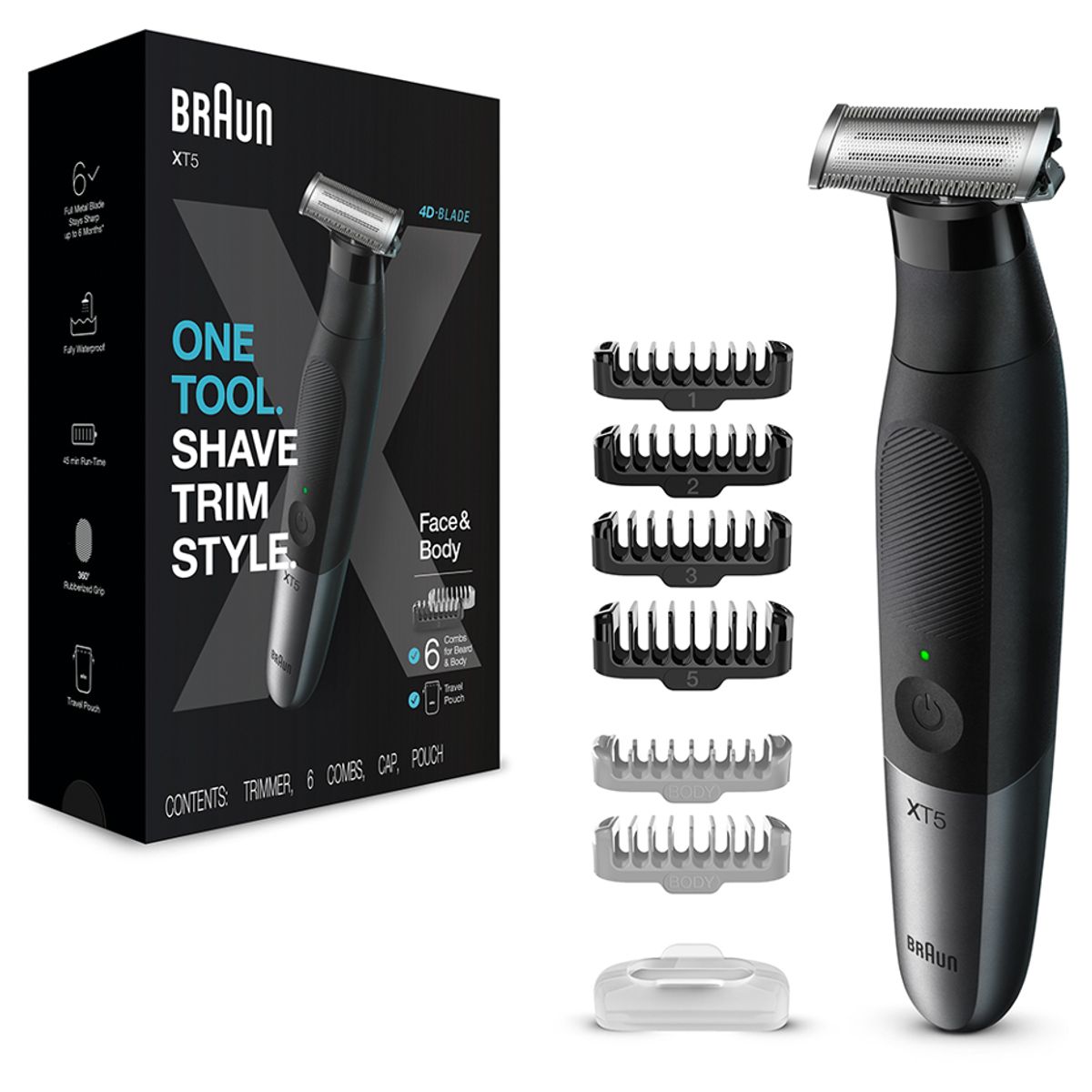 BRAUN - Afeitadora Y Cortapelo Braun Serie X Multigroom Face&Body