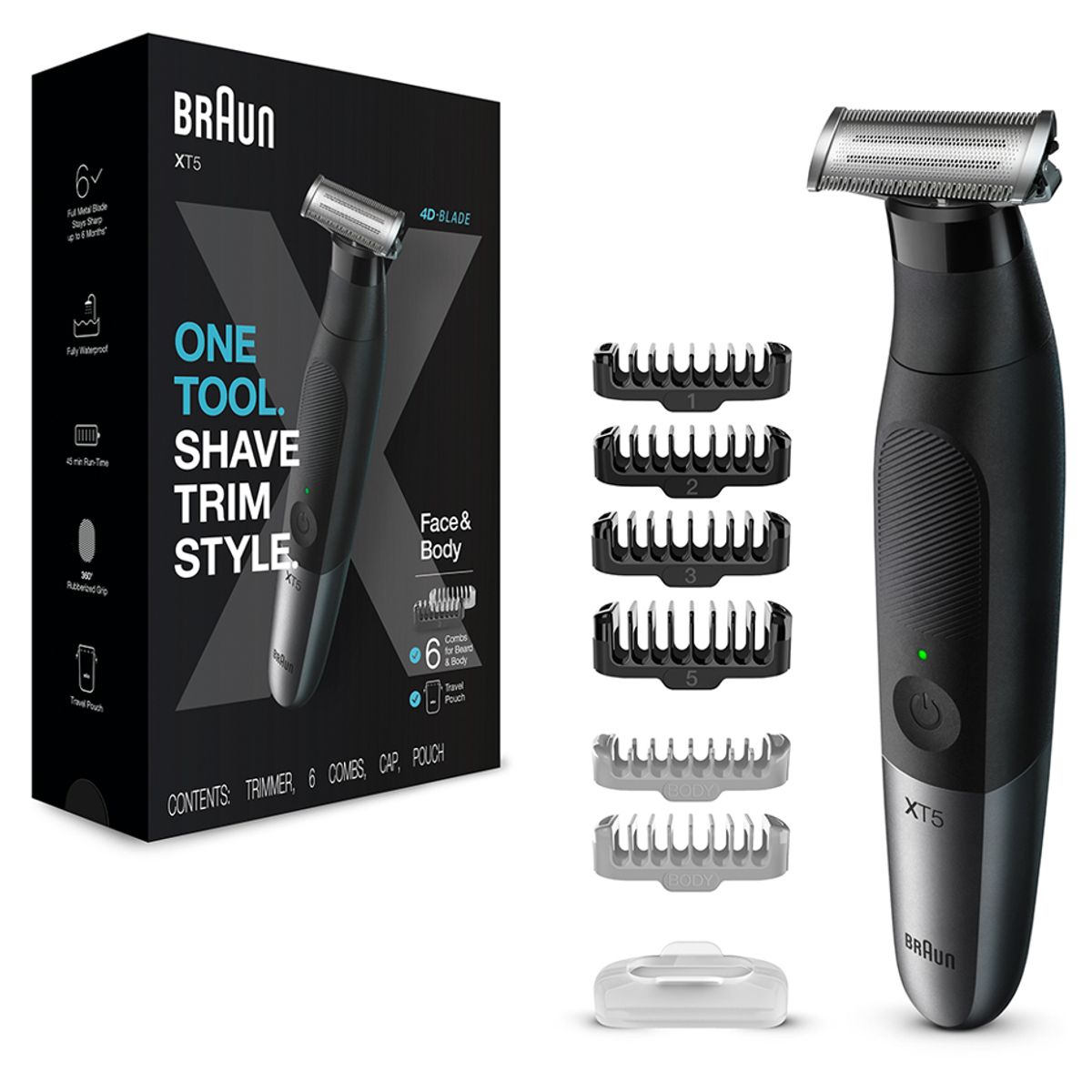 BRAUN - Afeitadora Y Cortapelo Braun Serie X Multigroom Face&Body