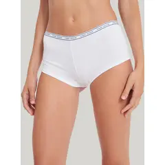 TOMMY HILFIGER - Calzón Boyshort Con Logo Blanco