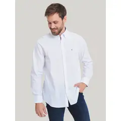 TOMMY HILFIGER - Camisa De Vestir Classic Con Logo Blanco
