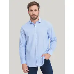 TOMMY HILFIGER - Camisa De Vestir Essential Con Logo Celeste