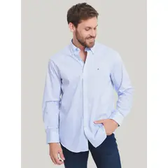 TOMMY HILFIGER - Camisa Classic De Vestir Con Logo Celeste
