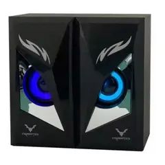 OEM - PARLANTE ALTAVOZ CON CAJA DE MADERA  PARA PC Y PORTÁTIL CS3 - Negro