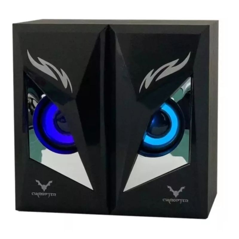 OEM - PARLANTE ALTAVOZ CON CAJA DE MADERA  PARA PC Y PORTÁTIL CS3 - Negro
