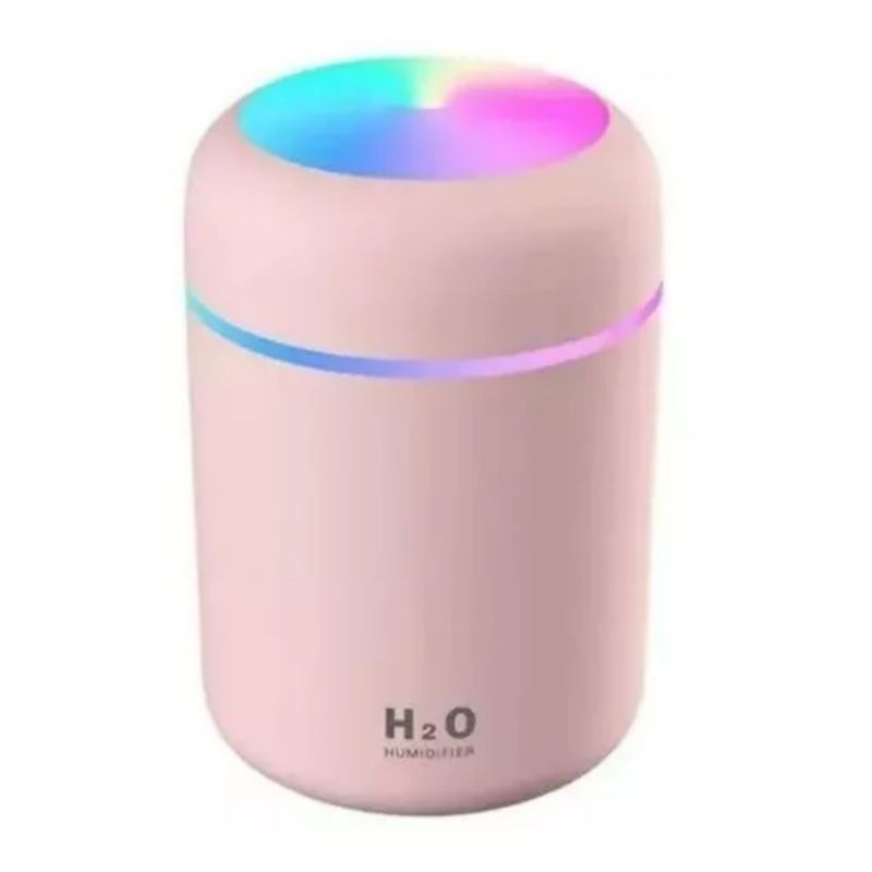 OEM - Humidificador Ultrasónico Luz Led H2O 300ML ROSA