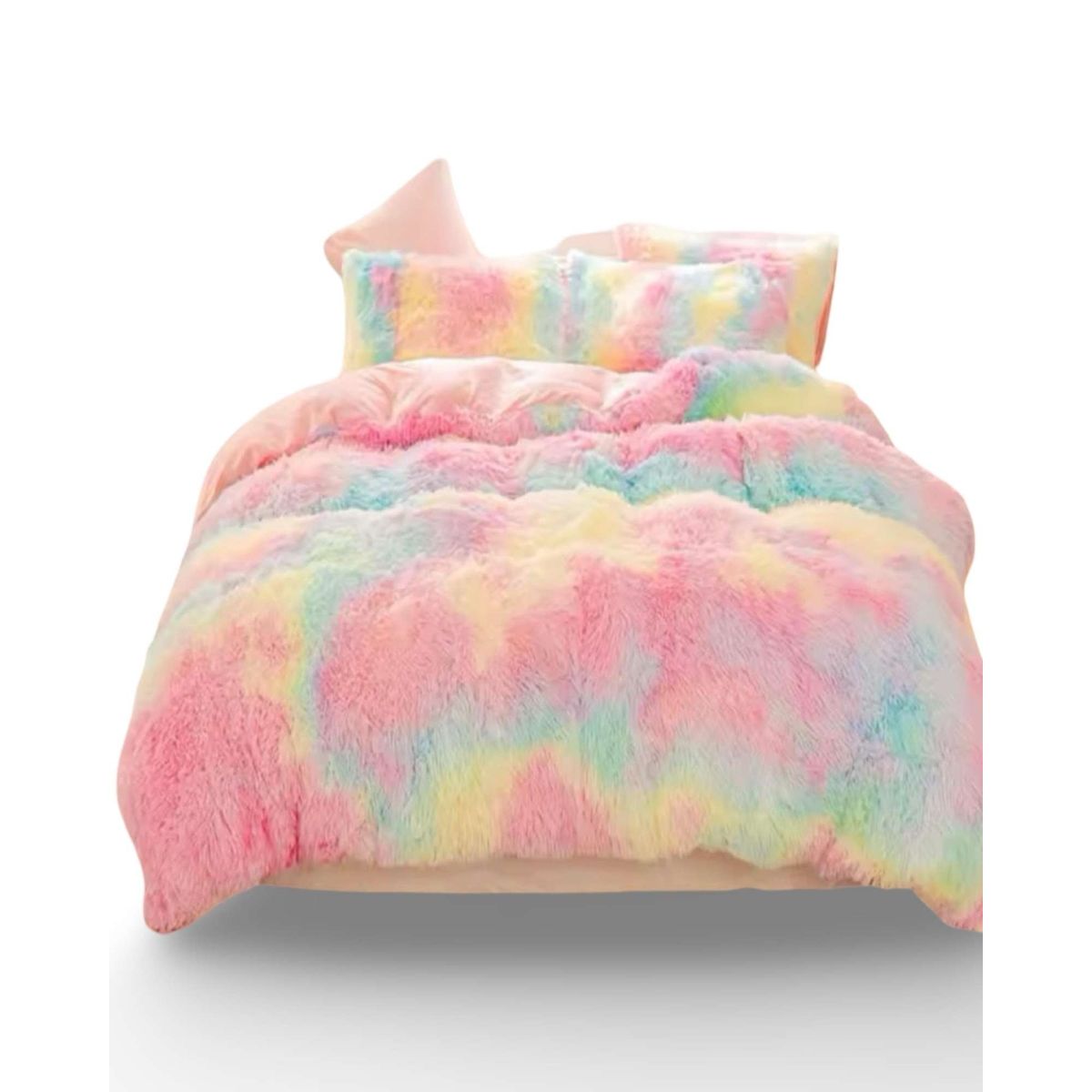 GENERICO - PLUMON CHIPORRO PELUDO 2 PLAZAS MULTICOLOR