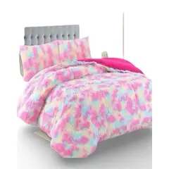 GENERICO - PLUMON CHIPORRO PELUDO 2 PLAZAS MULTICOLOR