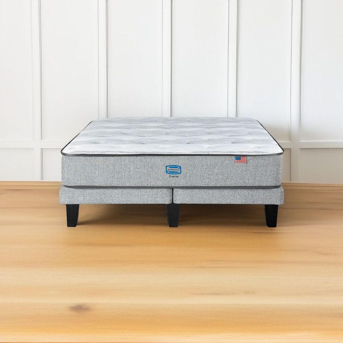 SIMMONS - Cama Europea Dreamer 2 Plazas Base dividida