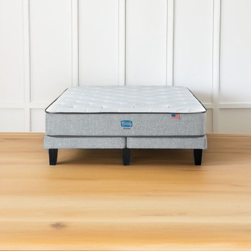 SIMMONS - Cama Europea Dreamer 2 Plazas Base dividida