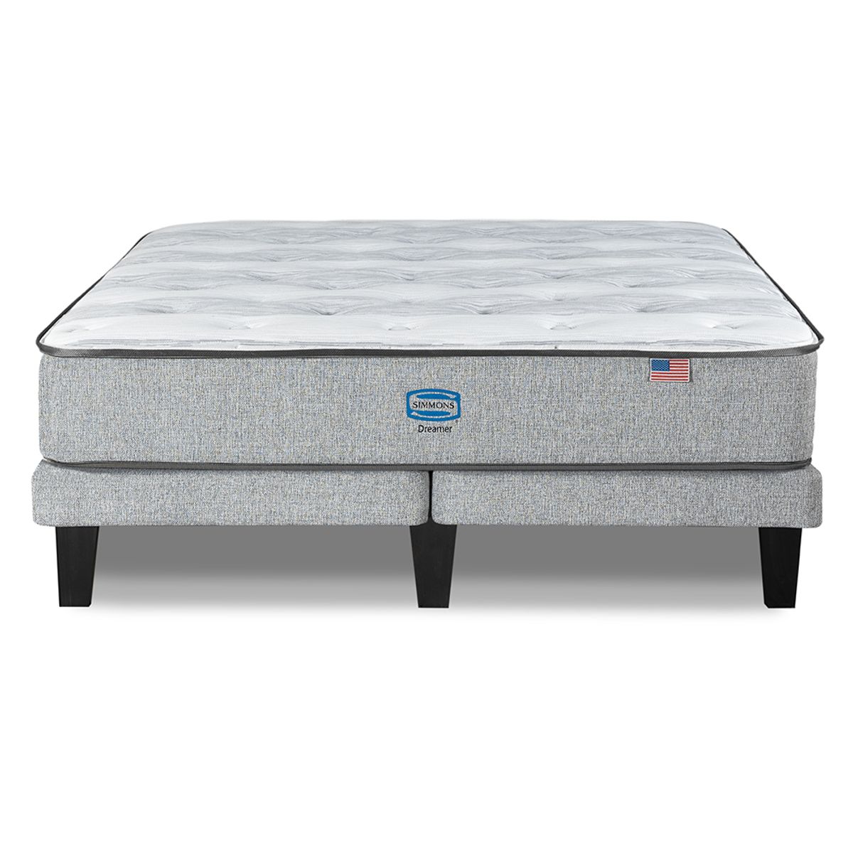 SIMMONS - Cama Europea Dreamer 2 Plazas Base dividida