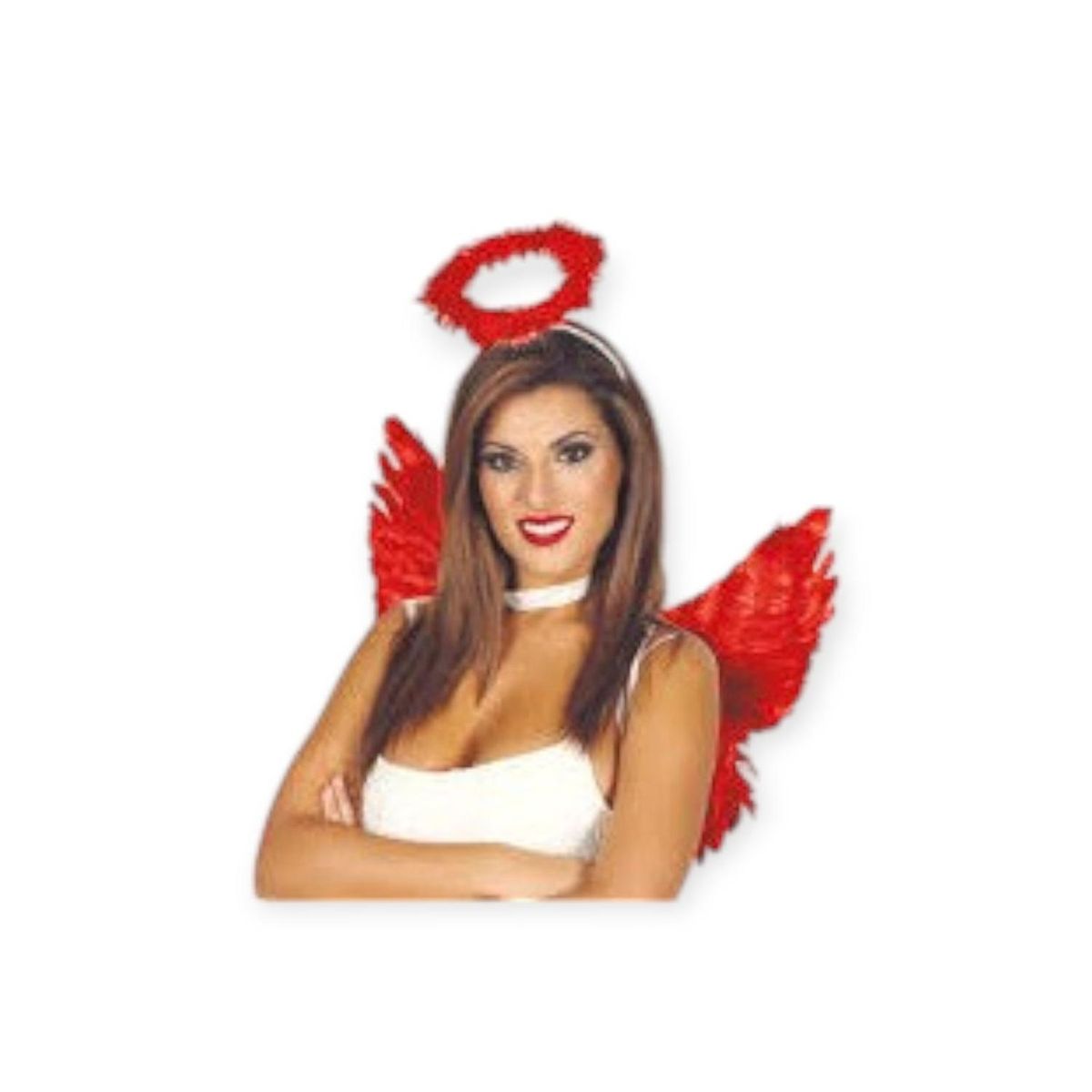 GENERICO - Alas de Angel de Plumas y areolas - Roja - Medianas