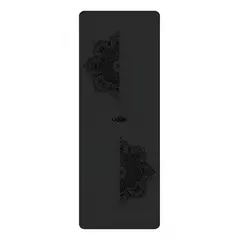 GENERICO - Mat Yoga Caucho Natural Para Ejercicios 5mm - Funda-Negro