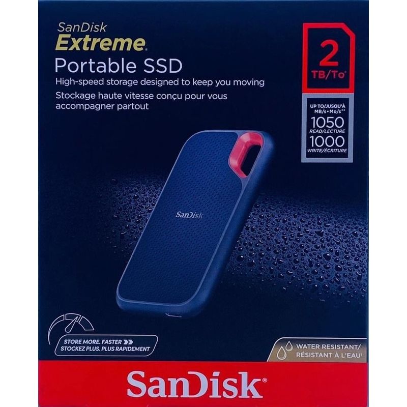 SANDISK - Ssd Portátil Sandisk Extreme E61 2 Tb 1050mb/s Usb 3.2 Gen 2