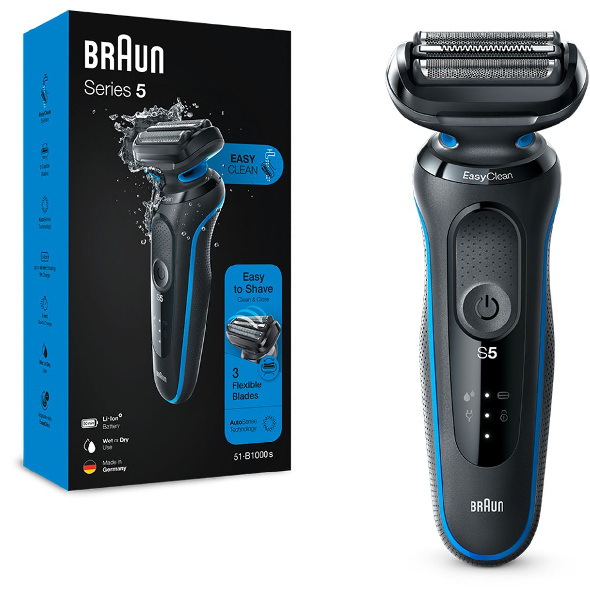 BRAUN - Afeitadora Recargable Braun S5 51-B1000s Wet&Dry