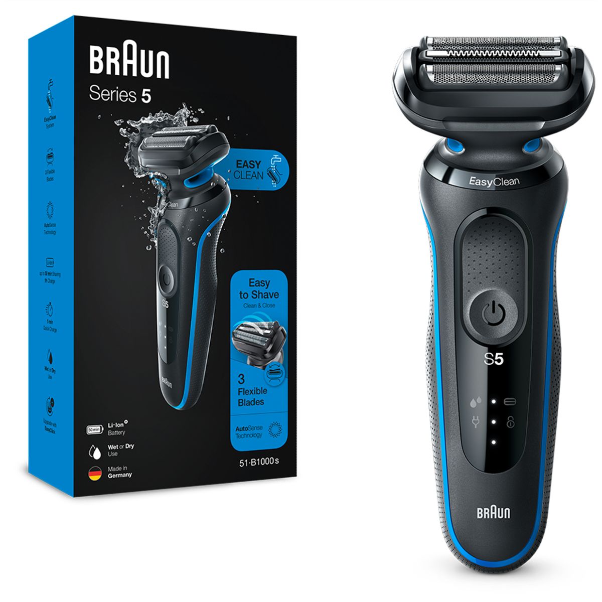 BRAUN - Afeitadora Recargable Braun S5 51-B1000s Wet&Dry