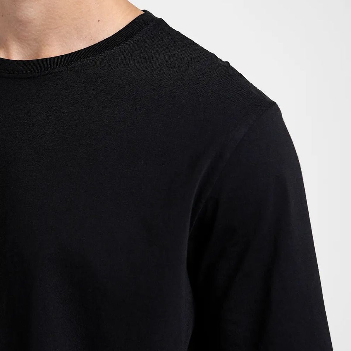 FROENS - Polera manga corta hombre Plain negro algodón orgánico Froens
