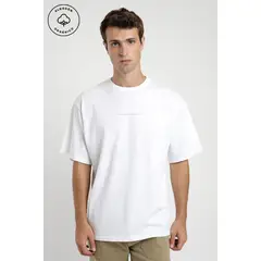 FROENS - Polera manga corta hombre Oversize blanco - Algodón orgánico