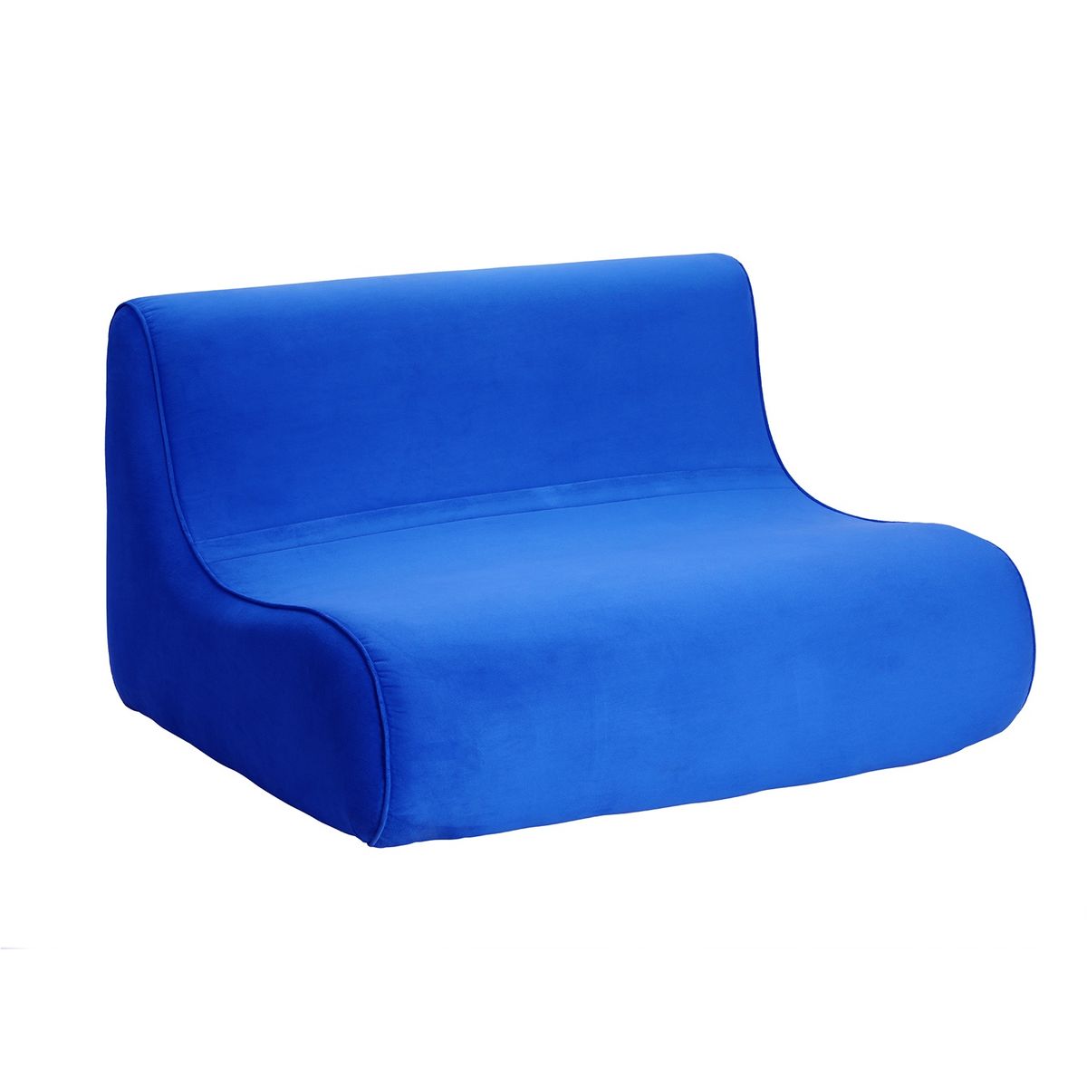 BODEVIR - Sofa Komodo 2C Felpa Azul Rey