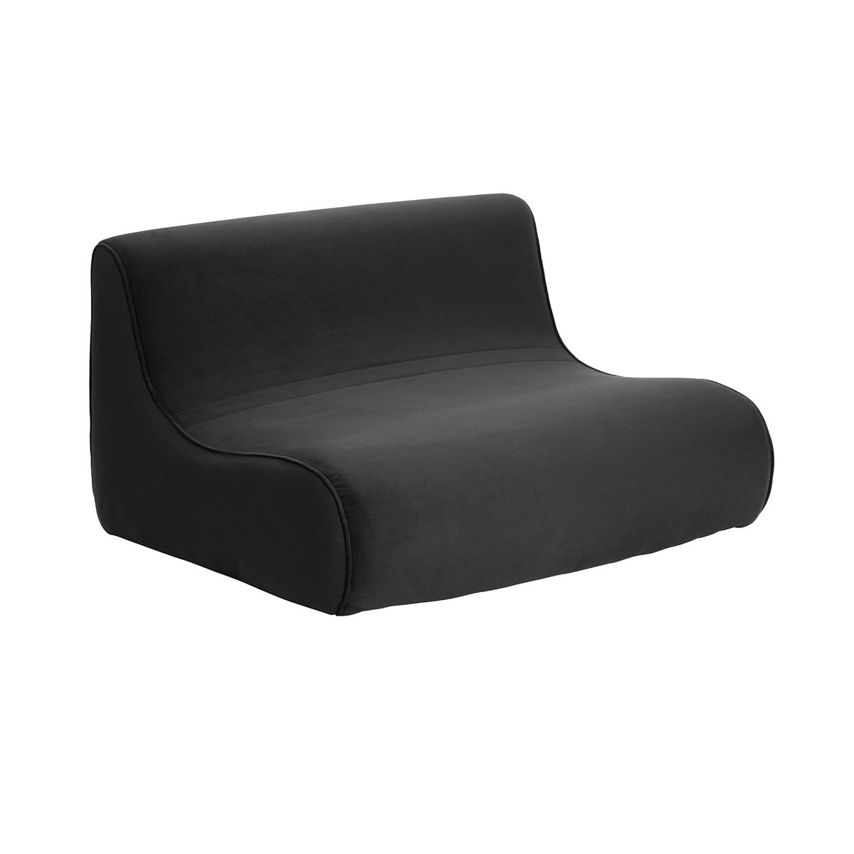 BODEVIR - Sofa Komodo 2C Felpa Negro